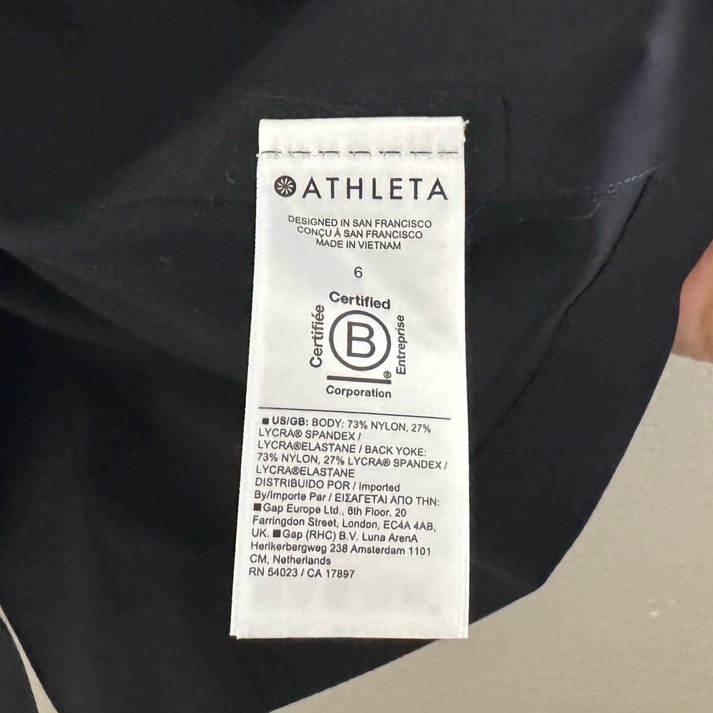 Athleta Avenue Blazer Jacket Black Packable UPF50+ Business Classic Work 6 - Picture 14 of 16